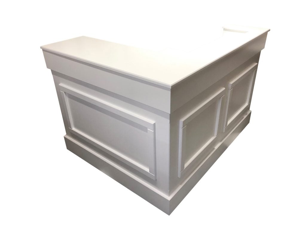 Chamfered Corner Counter Bespoke MDF